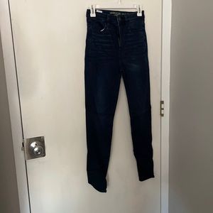 American eagle skinny jeans, dark blue wash